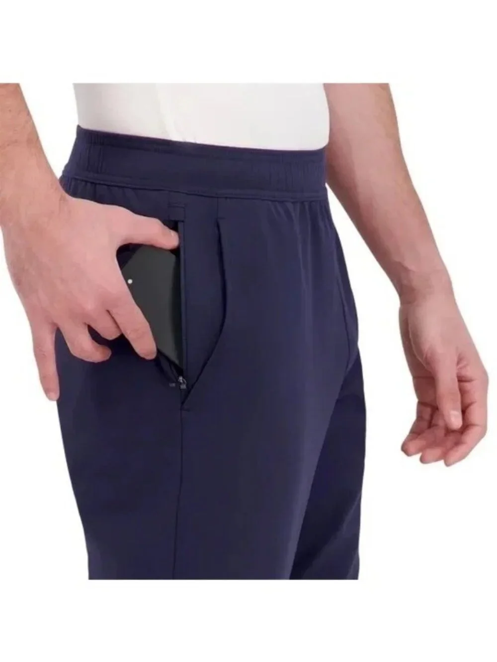 NWT Russell Athletic Men's S Navy Tapered Fit Pants Stretch